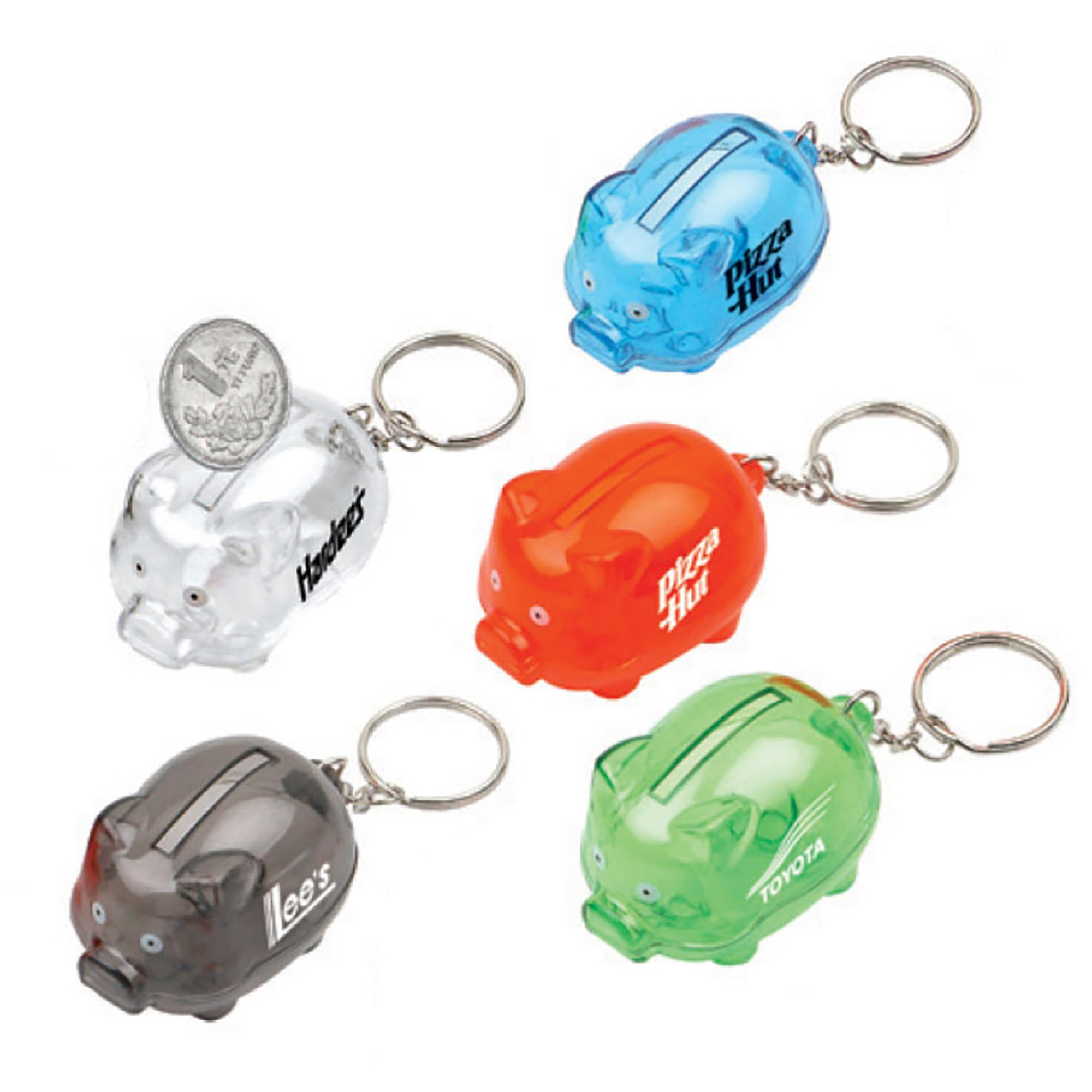 Coin Bank with Keyring Image