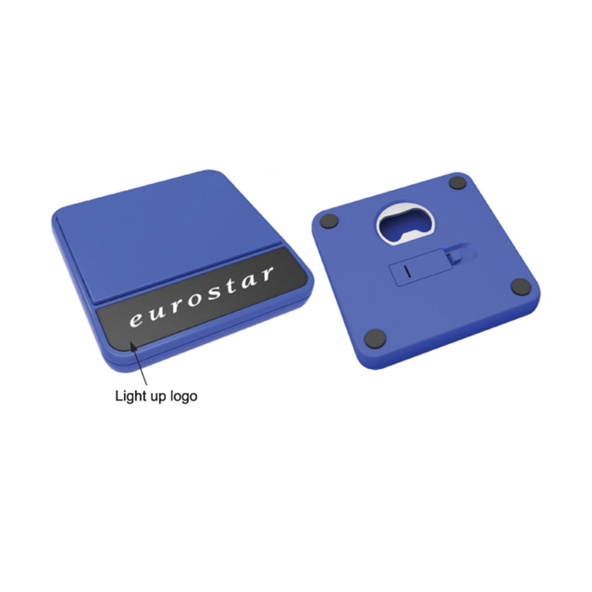 Coaster With Bottle Opener And Light Image
