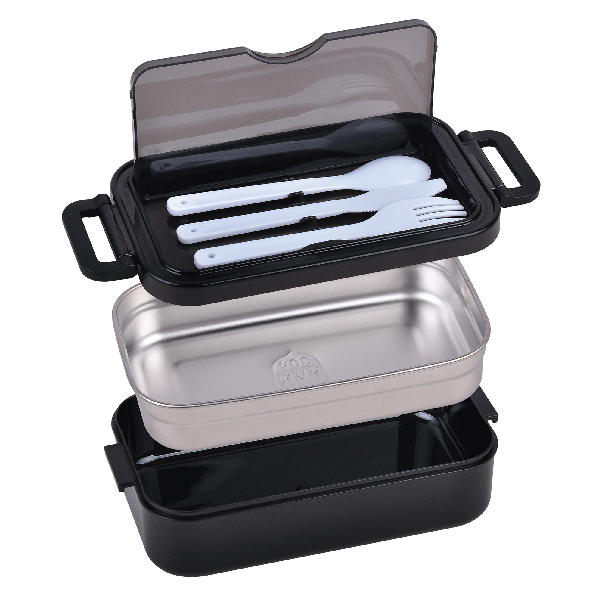 Lunch Box With 304 Stainless Steel With Knife And Fork Image