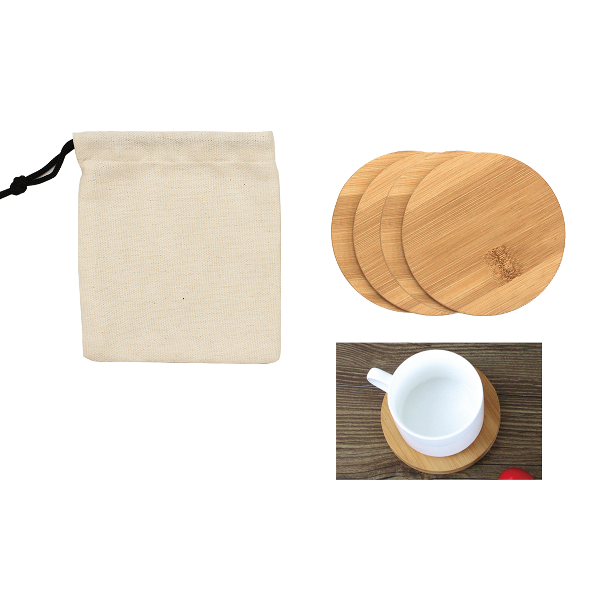 Bamboo Coaster 4PCS Image