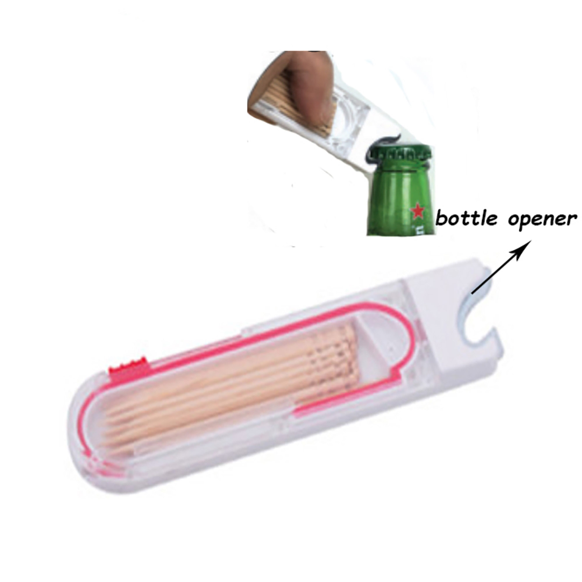 Toothpick dispenser with Bottle Opener Image